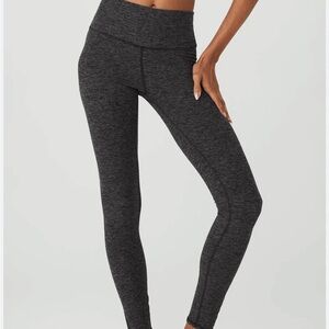 ALO Yoga Alosoft High-Waist 7/8 Highlight Legging Charcoal Grey